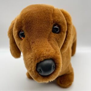 Douglas Cuddle Toys Daschund Puppy Dog Realistic Brown Plush Toy Stuffed Animal